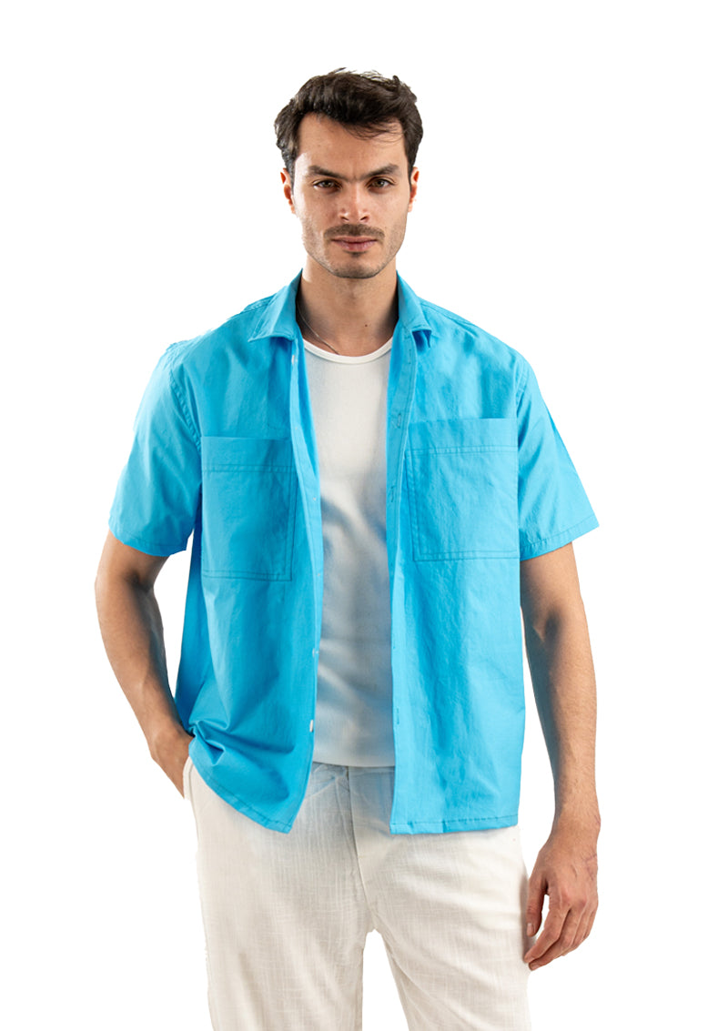 SKY BLUE OVERSIZE SHIRT